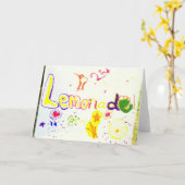 GREETKARTE: Lemonade Stand Poster_ Karte (Gelbe Blume)