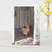 GREETKARTE: Rooster_ Card Karte (Gelbe Blume)