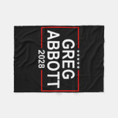 Greg Abbott 2028 Präsidentschaftswahl 4. Juli Re Fleecedecke (Vorderseite (Horizontal))