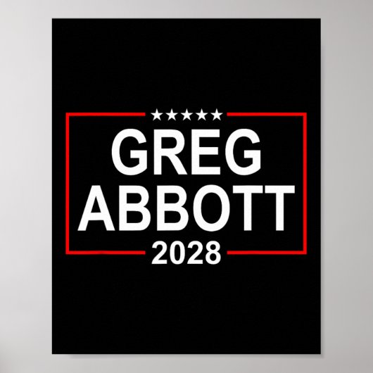 Greg Abbott 2028 Presidential Election July 4th Re Poster (Vorne)