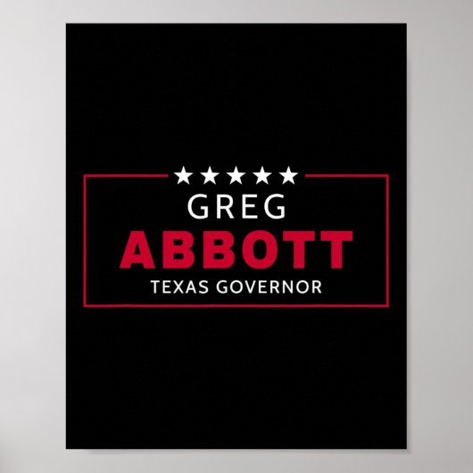 Greg Abbott Election Texas Governor Republican Blu Poster (Vorne)