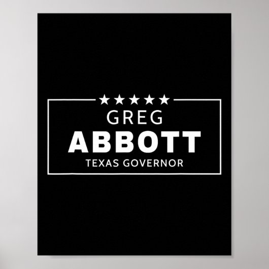 Greg Abbott Election Texas Governor Republican Red Poster (Vorne)