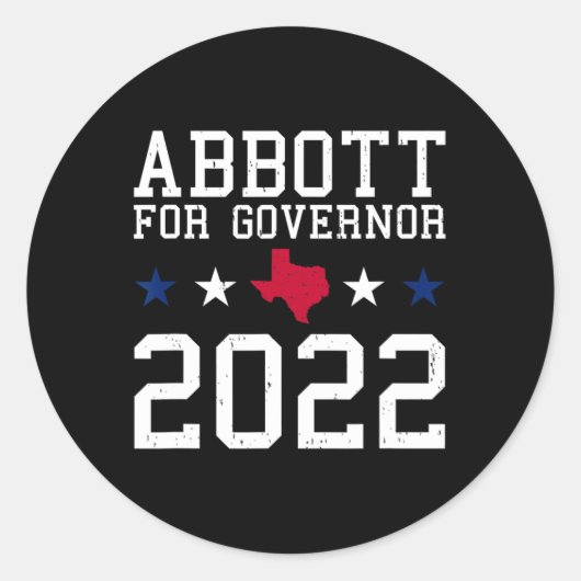 Greg Abbott For Governor Election July 4th Republi Runder Aufkleber (Vorderseite)