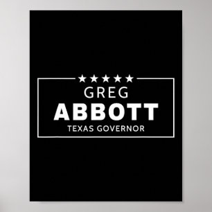 Greg Abbott Wahl Texas Gouverneur Republikaner Rot Poster