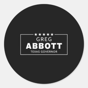 Greg Abbott Wahl Texas Gouverneur Republikaner Rot Runder Aufkleber