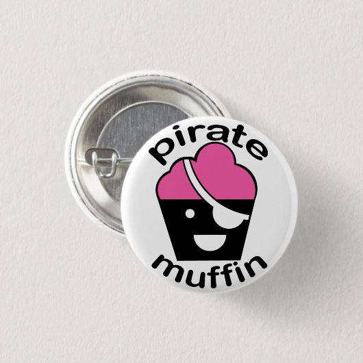 Greg das Piraten-Muffin Button (Vorne & Hinten)