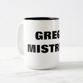 GREG-FEHLERHEIT ZWEIFARBIGE TASSE (Vorderseite Links)