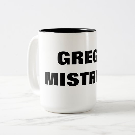 GREG-FEHLERHEIT ZWEIFARBIGE TASSE (Vorderseite Links)