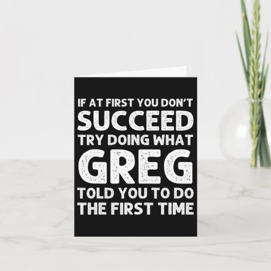 Greg Gift Name Personalisiert Geburtstag Spaß Weih Karte (Vorderseite)