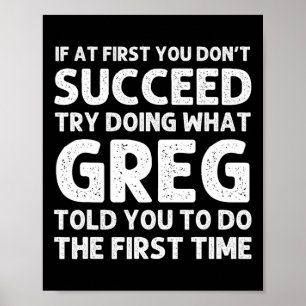 Greg Gift Name Personalisiert Geburtstag Spaß Weih Poster