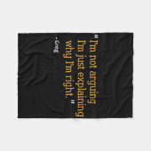 Greg Gift Quote Funny Geburtstag Personalisierter Fleecedecke (Vorderseite (Horizontal))