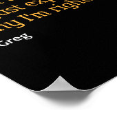 Greg Gift Quote Funny Geburtstag Personalisierter  Poster (Ecke)