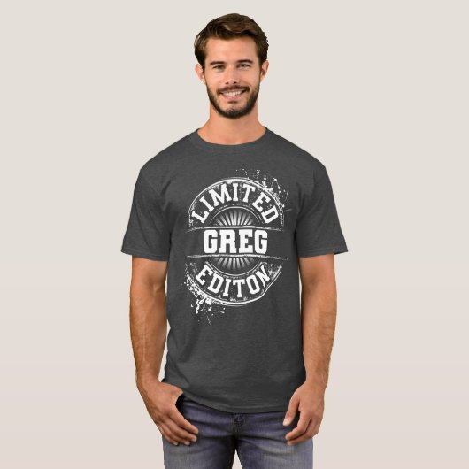 GREG Limited Edition Funny Personalisiert Name T-Shirt (Vorne ganz)