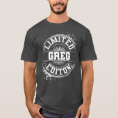 GREG Limited Edition Funny Personalisiert Name T-Shirt (Vorderseite)