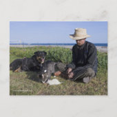 Greg Pike mit Booger, Kitty und Mousey Postkarte (Vorderseite)