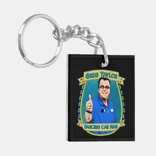 Greg Taylor der Auto-Mann Schlüsselanhänger (Vorderseite links)