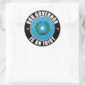 Gregg Abbott ist ein Idiot Runder Aufkleber (Tasche)