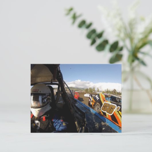 Gregg Racing Action Foto Postkarte (Stehend Vorderseite)