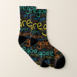 Gregoire Socken<br><div class="desc">Gregoire. Show and wear this popular beautiful male first name designed as colorful wordcloud made of horizontal and vertical cursive hand lettering typography in different sizes and adorable fresh colors. Wear your positive french name or show the world whom you love or adore. Merch with this soft text artwork is...</div>