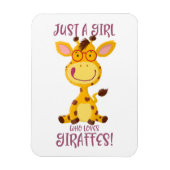 Gregor Giraffe - Nur ein Mädchen, das Giraffen Lie Magnet (Vertikal)
