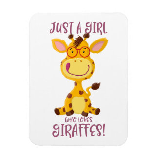 Gregor Giraffe - Nur ein Mädchen, das Giraffen Lie Magnet