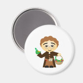 Gregor Mendel Magnet (Vorderseite/Rückseite)