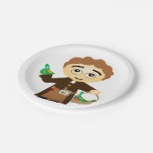 Gregor Mendel Pappteller (Schrägansicht)