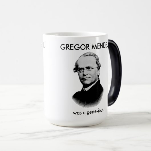 Gregor Mendel war genial Verwandlungstasse (VorderseiteRechts)