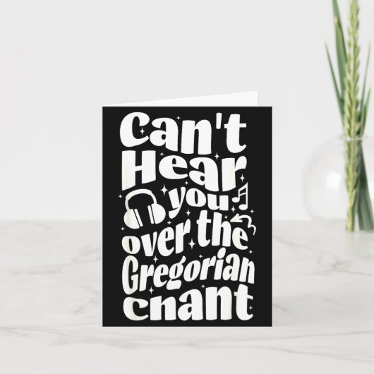 Gregorian Chant Funny Catholic Traditional Latin M Karte (Vorderseite)