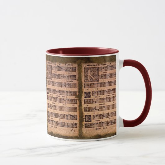 Gregorian Chant Music Sheet Drinks Tasse (Rechts)