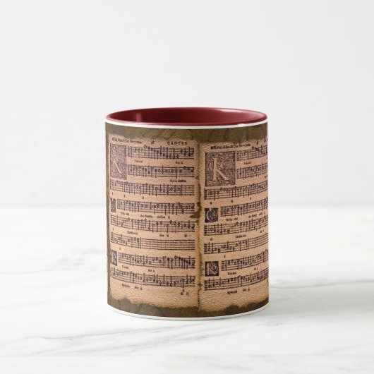 Gregorian Chant Music Sheet Drinks Tasse (Zentrum)