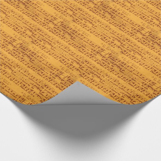 Gregorianische Gesangmusikkerbe Geschenkpapier (Ecke)