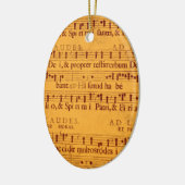 Gregorianische Gesangmusikkerbe Keramikornament (Links)