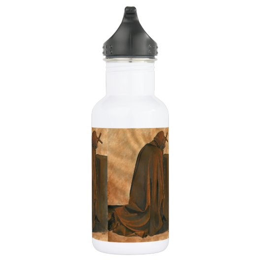 Gregorianische Mönche im Gebet mit gehobenem Casso Edelstahlflasche (Rechts)