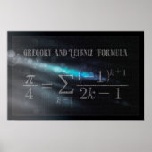 Gregory and Leibniz Pi Formel - Math Poster (Vorne)
