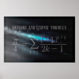 Gregory and Leibniz Pi Formel - Math Poster