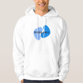 "Gregory Blue" White Hoodie