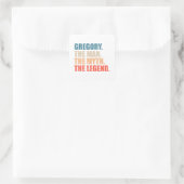 Gregory Der Mann Der Mythos Die Legende Quadratischer Aufkleber (Tasche)