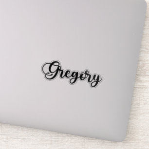 Gregory Name - Handgeschriebene Kalligrafie Aufkleber