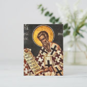 Gregory of Nyssa Orthodox Christlich Icon Postkarte (Stehend Vorderseite)