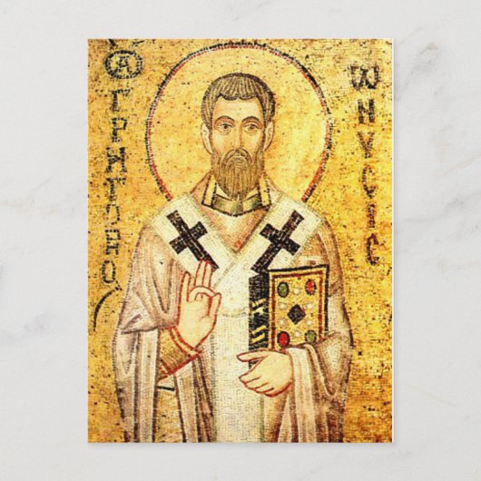 Gregory of Nyssa Orthodox Icon Postkarte (Vorderseite)