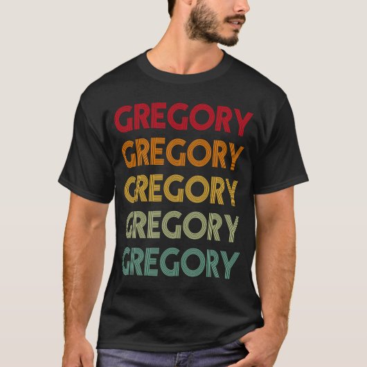 Gregory Retro Name Spaß Nickname T-Shirt (Vorderseite)