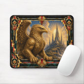 Greif, Art Deco Mythisch Mousepad (Mit Mouse)