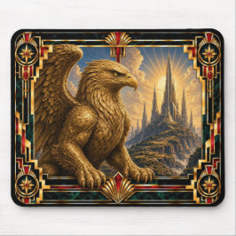 Greif, Art Deco Mythisch Mousepad