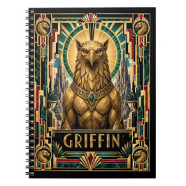 Greif, Art Deco Mythisch Notizblock