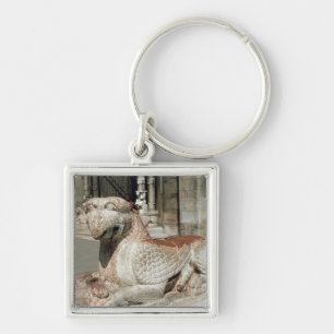 Greif, der auf einem Plinth, Mitte des 13. Schlüsselanhänger