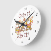 Greif es ein und rippe es Skateboarding Runde Wanduhr (Winkel)