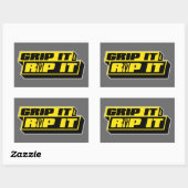 Greif es und reibe es. rechteckiger aufkleber (Blatt)