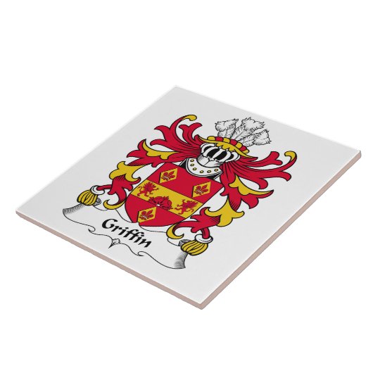 Greif-Familienwappen Fliese (Seite)