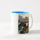 Greif im Wasserfall Zweifarbige Tasse (VorderseiteRechts)